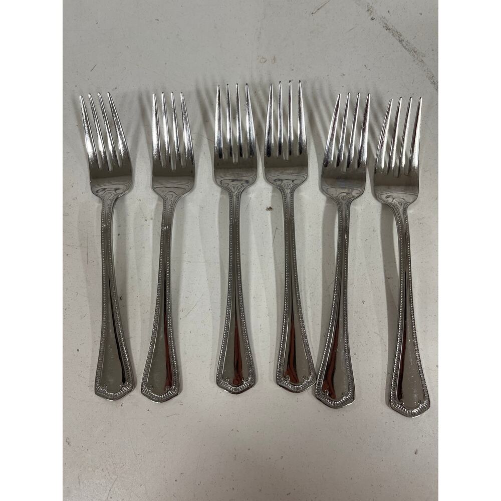 (6) SALAD FORKS Waterford SOMERSET 18/10 Stainless China